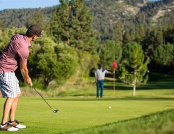 Golfing on the Big Bear Green