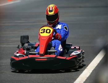 Go Kart Racing Around Big Bear Track
